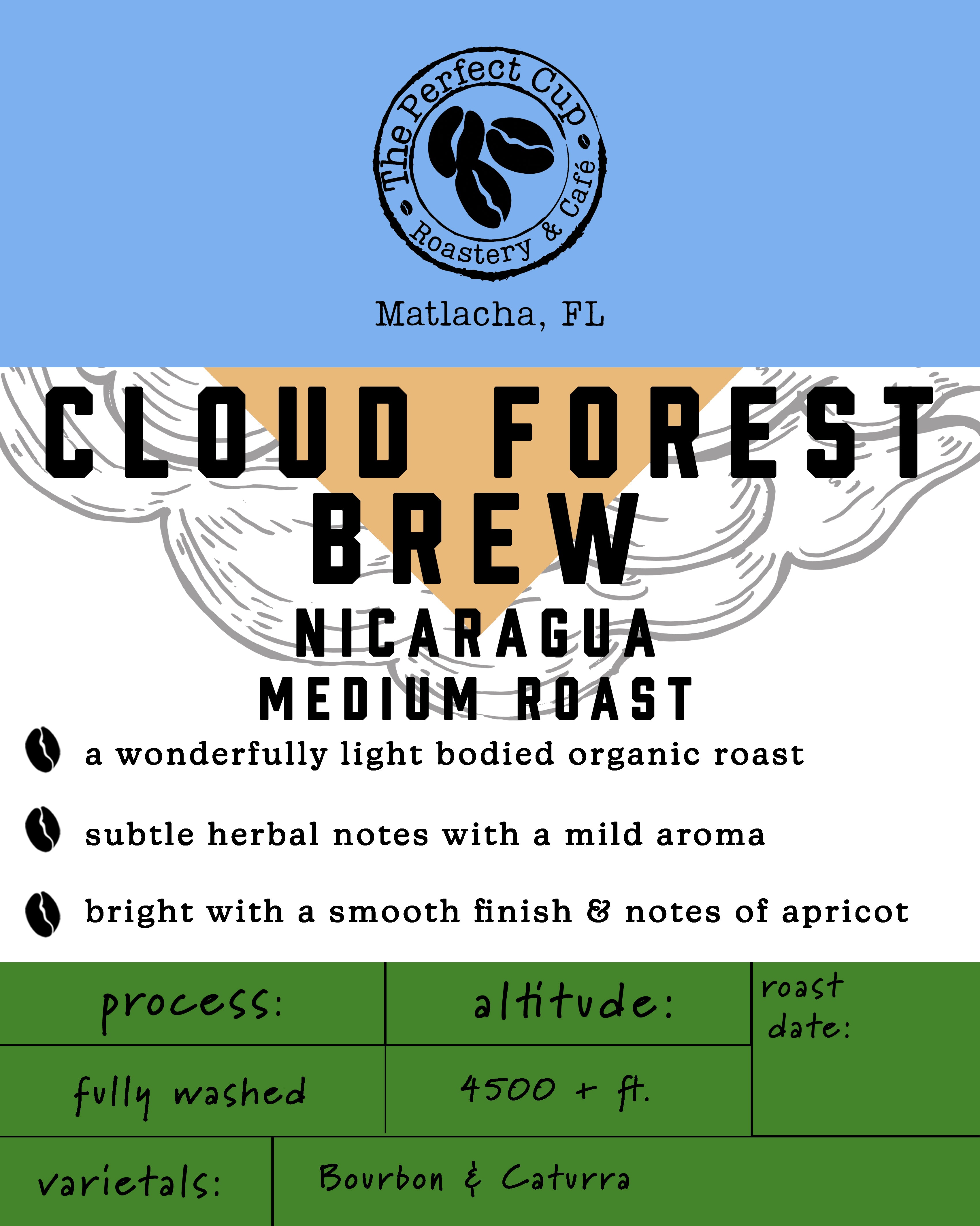CLOUD FOREST BREW Single Origin Nicaragua – The Perfect Cup Roastery & Café