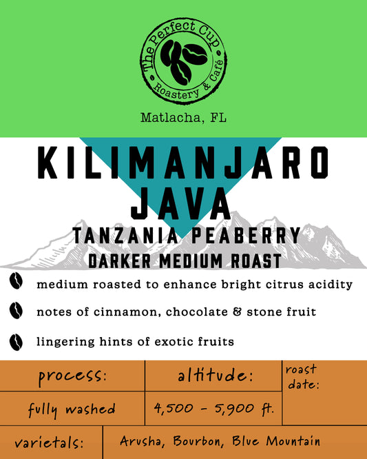 KILIMANJARO JAVA         Single Origin Tanzania Peaberry