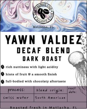 YAWN VALDEZ DECAF BLEND COFFEE